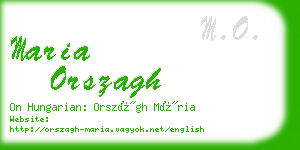 maria orszagh business card